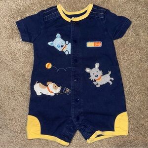 Carter's Child Of Mine Boy Infant Romper "Let's Play" Blue Size 0-3 Month Outfit